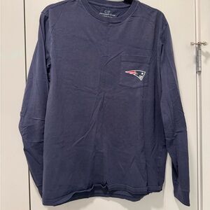 Vineyard Vines Navy Long Sleeve Tee with Logo
